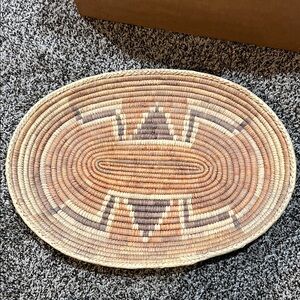 Handwoven Tan and Brown Basket